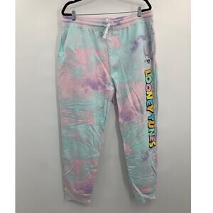 Looney Tunes Juniors Cotton Candy Tie Dye Jogger Sweatpants XXL NEW Bugs Bunny